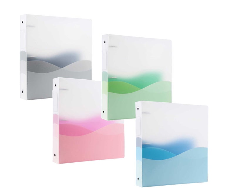 Filexec Products 1.5-Inch Wave, Ring Binder - Pack of 4 (50388-6448), Assorted - Image 1